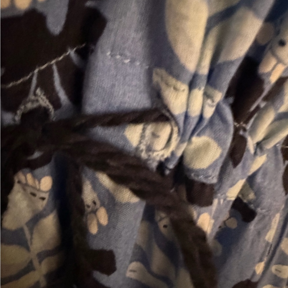 Mud Pie Blue Botanical Tie-Front Maxi Dress - Picture 4 of 7